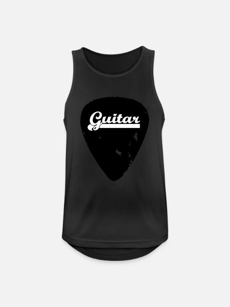guitar - Männer Tank Top atmungsaktiv - Schwarz