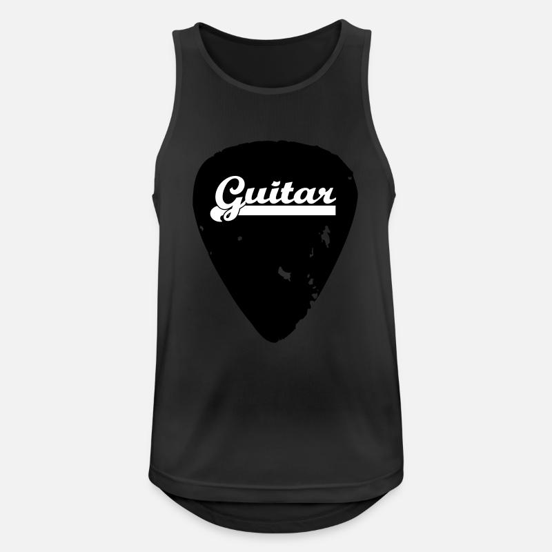 guitar - Männer Tank Top atmungsaktiv - Schwarz
