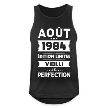 40th Anniversary - August 1984 Perfection - Men's Breathable Tank Top - black - Front - Nick (188cm)
