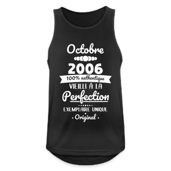 18th Birthday - October 2006 Original - Men's Breathable Tank Top - black - Front - Nick (188cm)