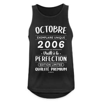 18th birthday - October 2006 Perfection - Men's Breathable Tank Top - black - Front - Nick (188cm)