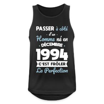 30th Birthday - Born in December 1994 - Men's Breathable Tank Top - black - Front - Nick (188cm)