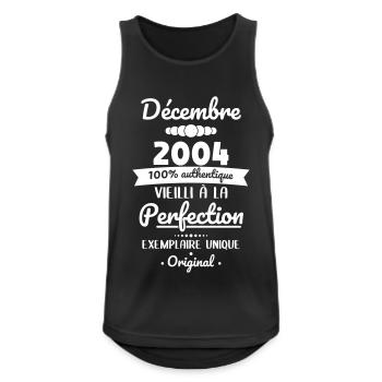 20th Anniversary - December 2004 Original - Men's Breathable Tank Top - black - Front - Nick (188cm)