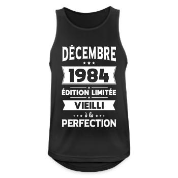 40th Anniversary - December 1984 Perfection - Men's Breathable Tank Top - black - Front - Nick (188cm)