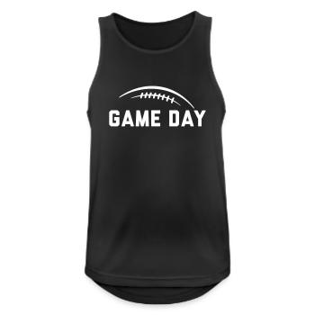 GAME DAY, AMERICAN FOOTBALL - Männer Tank Top atmungsaktiv - Schwarz - Vorne - Nick (188cm)