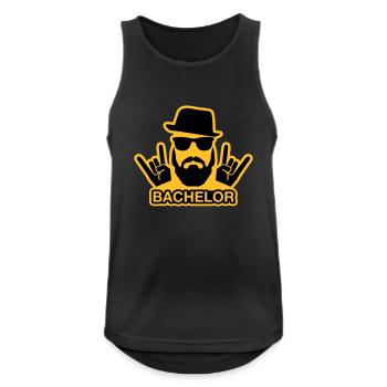 Bachelor T-shirt - bachelor chemise - marié -JGA - Débardeur respirant Homme - noir - Devant - Nick (188cm)