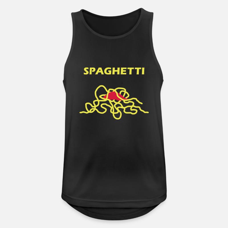Spaghetti - V2 - Men's Breathable Tank Top - black