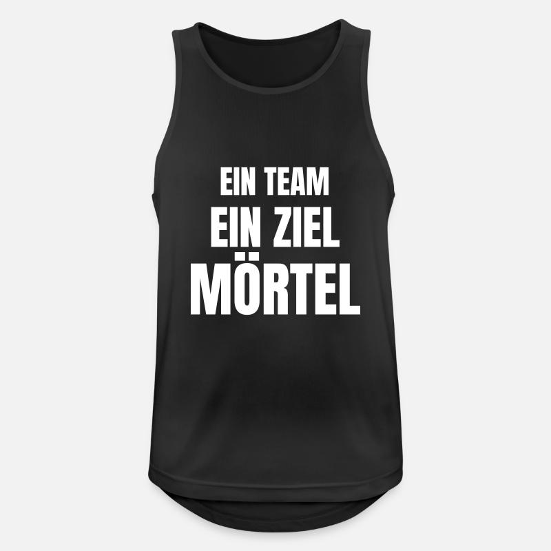 Ein Team, ein Ziel, Mörtel. - Männer Tank Top atmungsaktiv - Schwarz