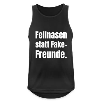 Furry noses instead of fake friends - Men's Breathable Tank Top - black - Front - Nick (188cm)
