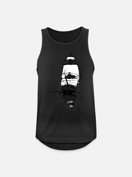 An old ship - Men's Breathable Tank Top - black