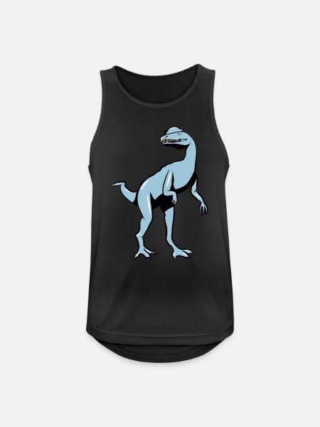 Saurier dinosaurier Dilophosaurus - Männer Tank Top atmungsaktiv - Schwarz