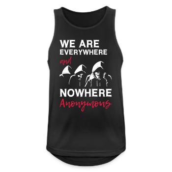 We Are Everywhere and Nowhere Anonymous - Men's Breathable Tank Top - black - Front - Nick (188cm)