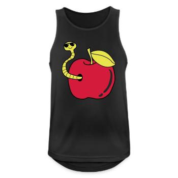 wurm apfel sonnenbrille - Männer Tank Top atmungsaktiv - Schwarz - Vorne - Nick (188cm)
