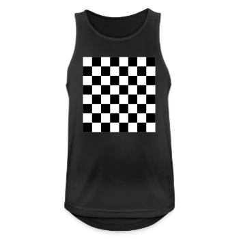 Jeu d’échecs - Vector Design - Débardeur respirant Homme - noir - Devant - Nick (188cm)