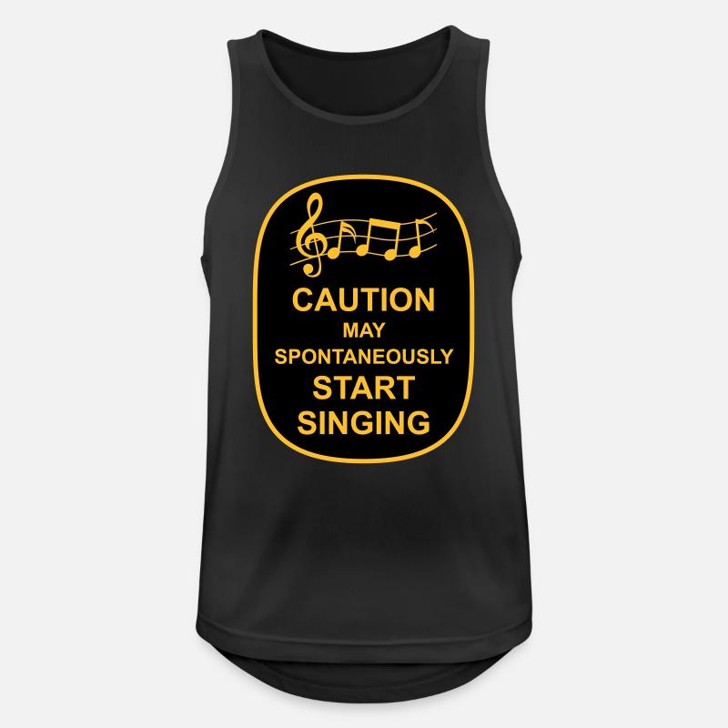 may spontaneously start singing - Men's Breathable Tank Top - black
