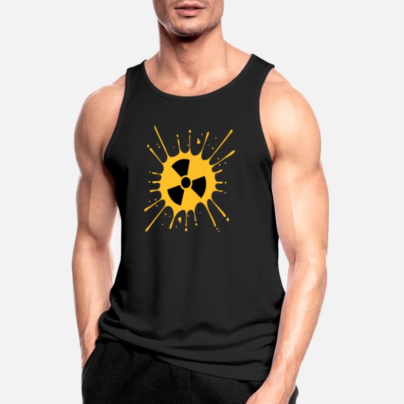 atomic symbol radioactive warning caution note Men's Breathable Tank Top