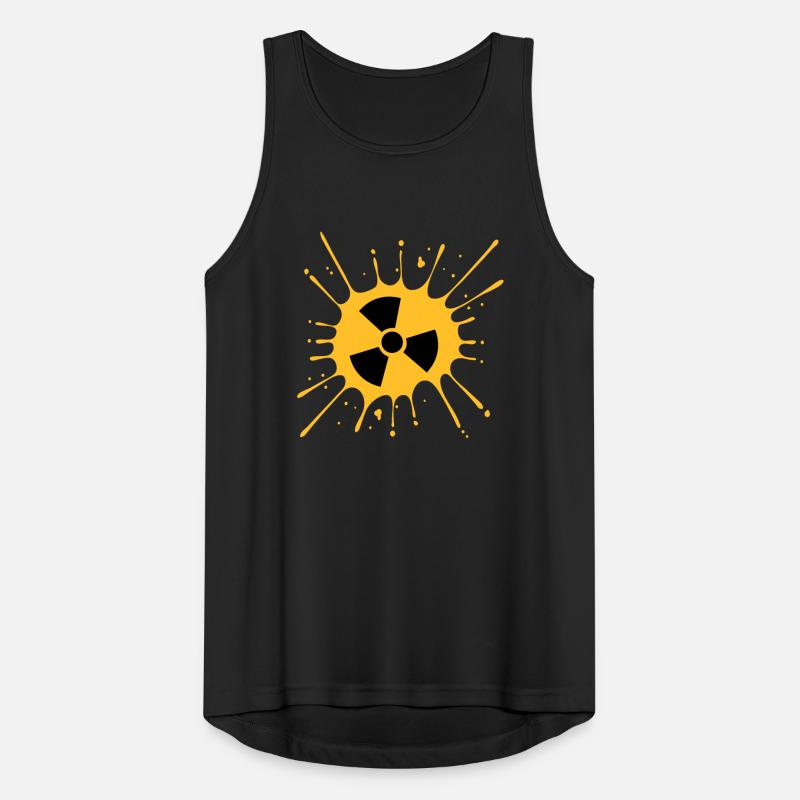 atomic symbol radioactive warning caution note Men's Breathable Tank Top