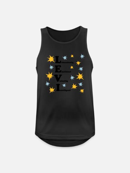 Levi - Männer Tank Top atmungsaktiv - Schwarz