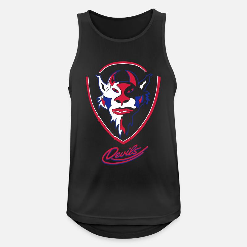 Longing Devils logo with Devils script - Men's Breathable Tank Top - black