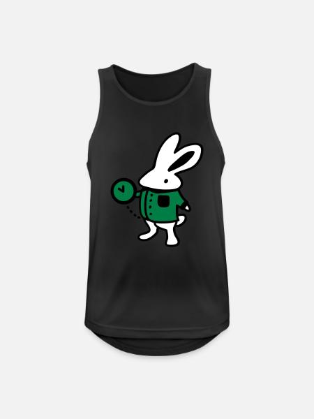 Rabbit + Clock - Men's Breathable Tank Top - black