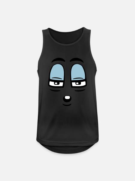 Skeptical Comic Face Judgmental Gaze - Men's Breathable Tank Top - black