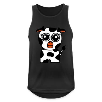 Little cow - Men's Breathable Tank Top - black - Front - Nick (188cm)