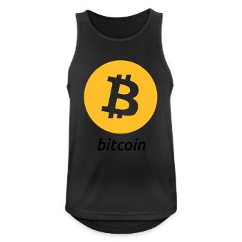 Bitcoin - Débardeur respirant Homme - noir - Devant - Nick (188cm)