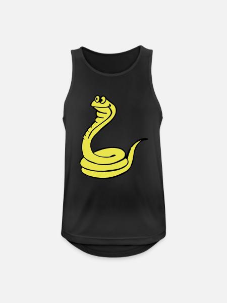 Schlange - Männer Tank Top atmungsaktiv - Schwarz