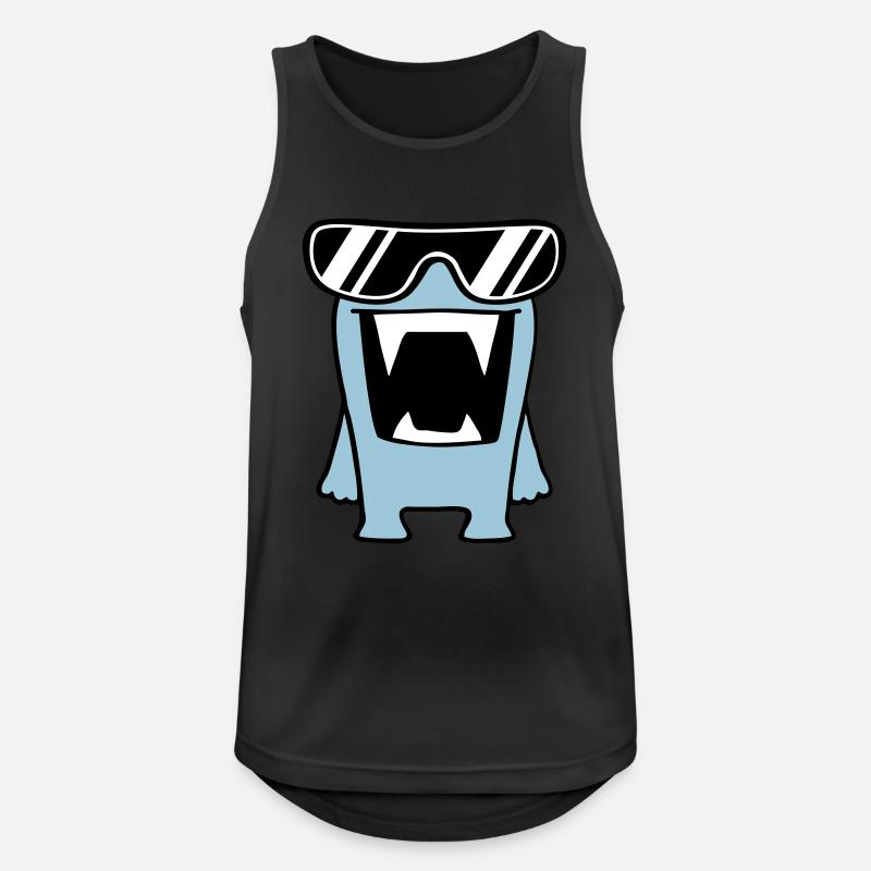 Cool Monster - Männer Tank Top atmungsaktiv - Schwarz