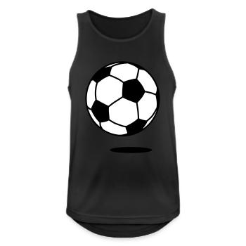 football with shadow / ball with shadow 2c - Männer Tank Top atmungsaktiv - Schwarz - Vorne - Nick (188cm)