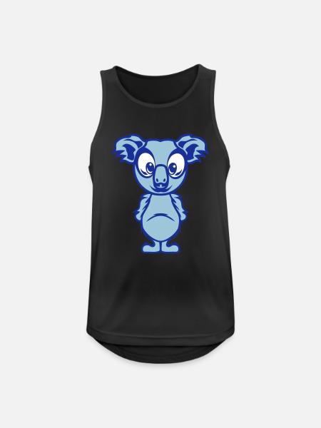 koala head drawing animals child - Men's Breathable Tank Top - black