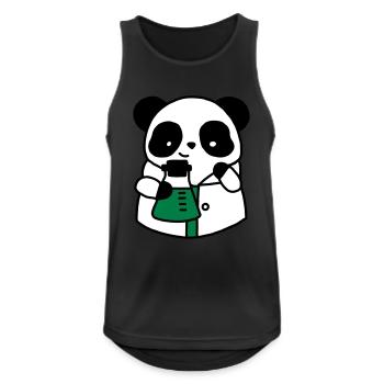 Biologiste technique de scientifique chimique de panda - Débardeur respirant Homme - noir - Devant - Nick (188cm)