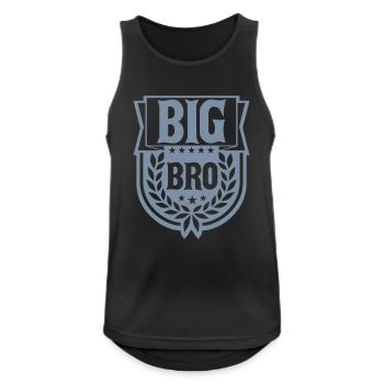 Logo Big Bro Bannière - Débardeur respirant Homme - noir - Devant - Nick (188cm)