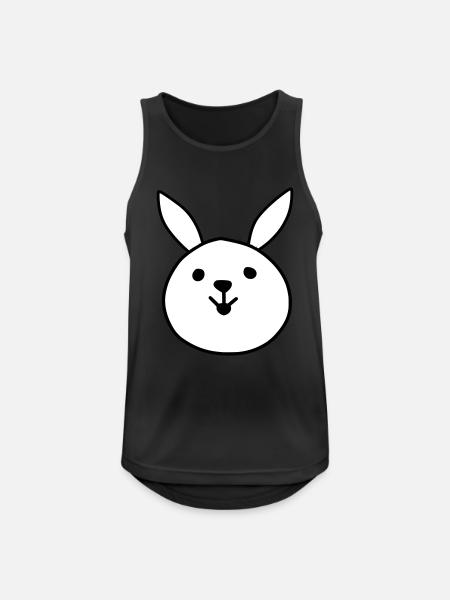 Cute pink rabbit - Men's Breathable Tank Top - black