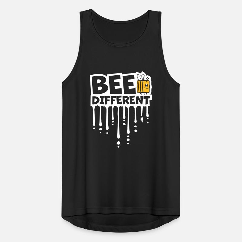 bee different Spruch Zitat Männer Tank Top atmungsaktiv