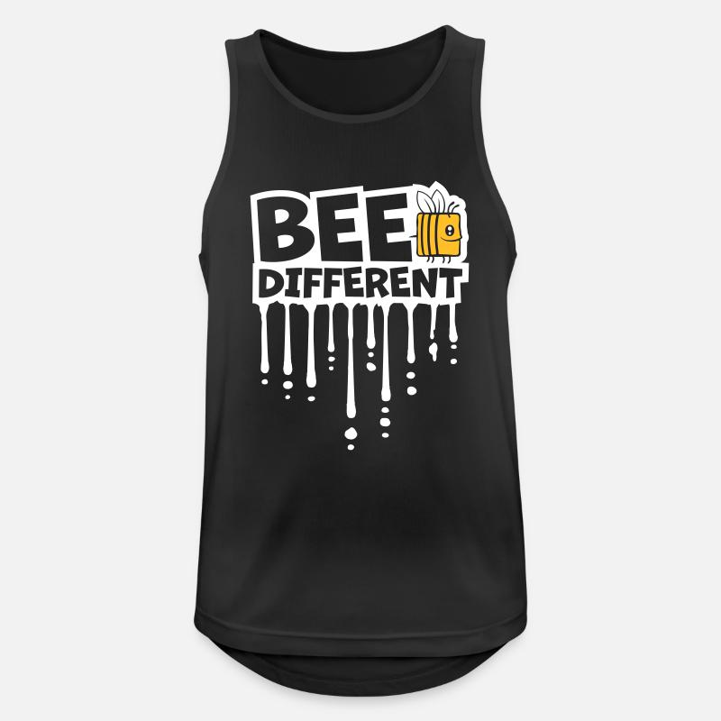 bee different Spruch Zitat - Männer Tank Top atmungsaktiv - Schwarz