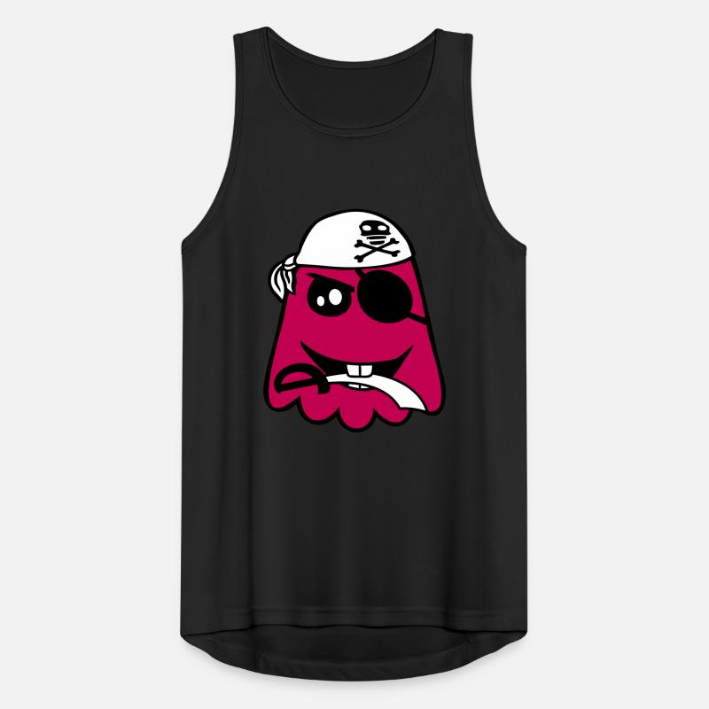 Pirate Ghost Funny Evil Ghost Halloween Fun Men's Breathable Tank Top