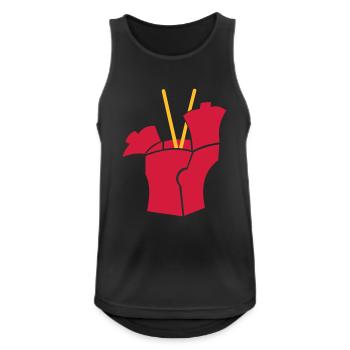 takeaway (2c) - Men's Breathable Tank Top - black - Front - Nick (188cm)