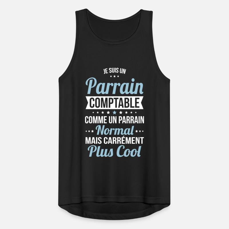 Parrain comptable comme parrain normal plus cool Débardeur respirant Homme