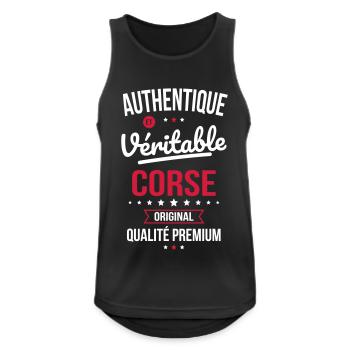 Authentique et véritable Corse - Original - Débardeur respirant Homme - noir - Devant - Nick (188cm)