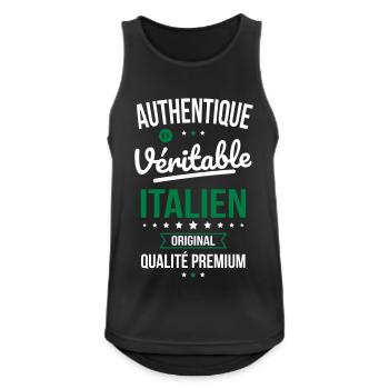 Authentique et véritable Italien - Original - Débardeur respirant Homme - noir - Devant - Nick (188cm)