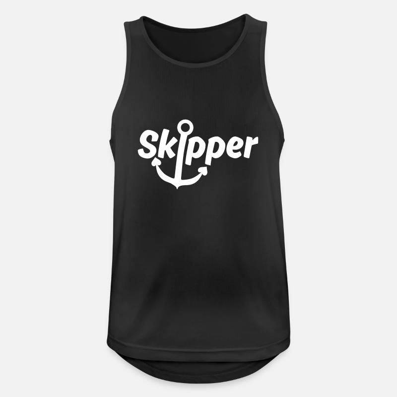 Crew - Skipper Sailing Charter Team - Men's Breathable Tank Top - black