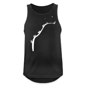 Lange Pflanze - Männer Tank Top atmungsaktiv - Schwarz - Vorne - Nick (188cm)