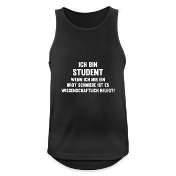 Student schmiert wissenschaftlich belegte Brote - Männer Tank Top atmungsaktiv - Schwarz - Vorne - Nick (188cm)