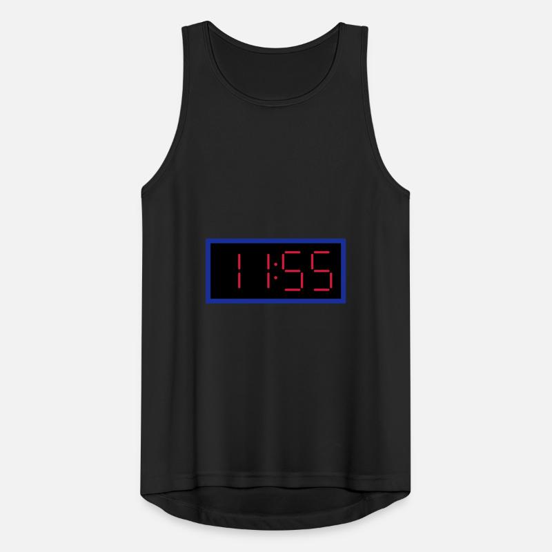 ★ couleurs de conception variables ★ horloge numérique 11:55 horloge Débardeur respirant Homme