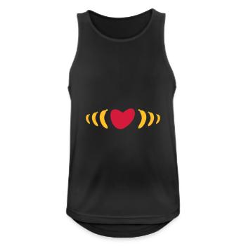 ★ Design colors changeable ★ Heart & Pulse from bananas - Men's Breathable Tank Top - black - Front - Nick (188cm)