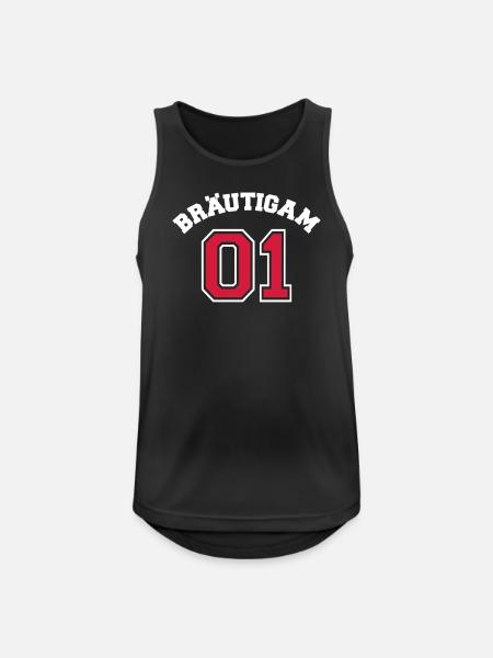 bräutigam 01 - Männer Tank Top atmungsaktiv - Schwarz