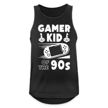 Gamer Kid des années 90 - Débardeur respirant Homme - noir - Devant - Nick (188cm)