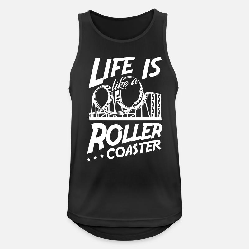 Roller Coaster - Männer Tank Top atmungsaktiv - Schwarz