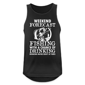 Weekend Forecast Fishing And Drinking - Männer Tank Top atmungsaktiv - Schwarz - Vorne - Nick (188cm)